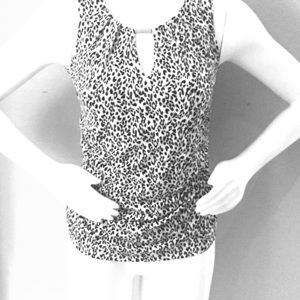 White House black Market XS leopard top